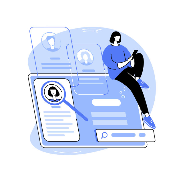 人才搜索孤立卡通图片下载