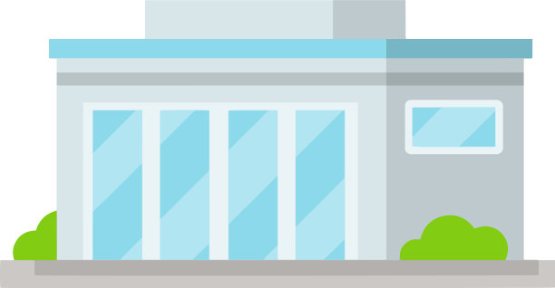 有大窗户的办公楼图片下载