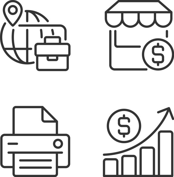 业务开发像素完美的线性图标图片下载