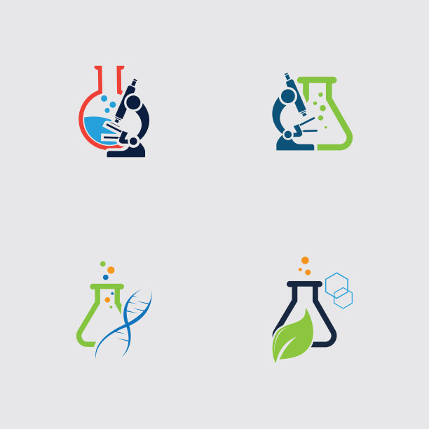 实验室标志设计模板图片下载