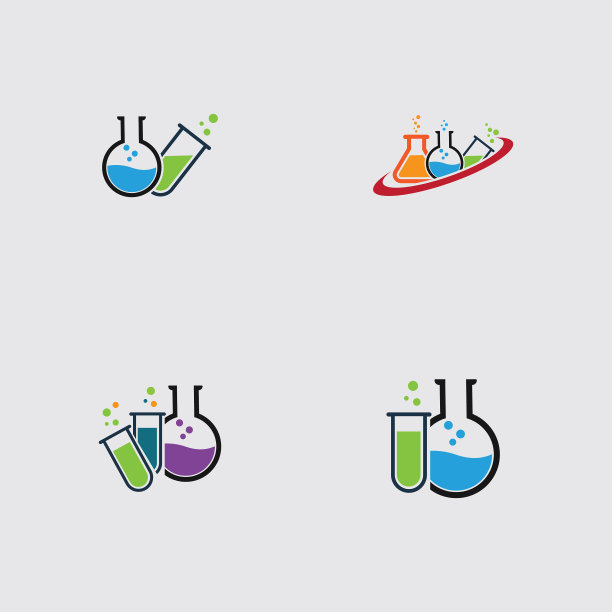 实验室标志设计模板图片下载