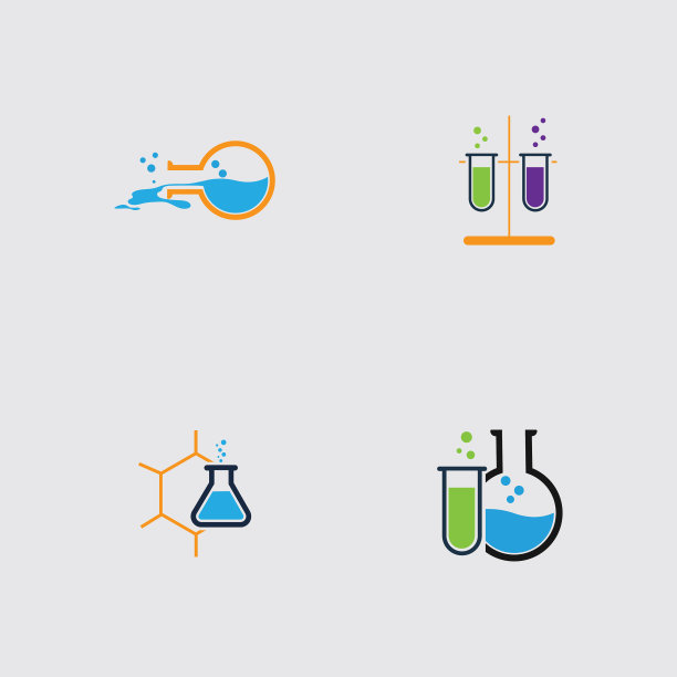 实验室标志设计模板图片下载
