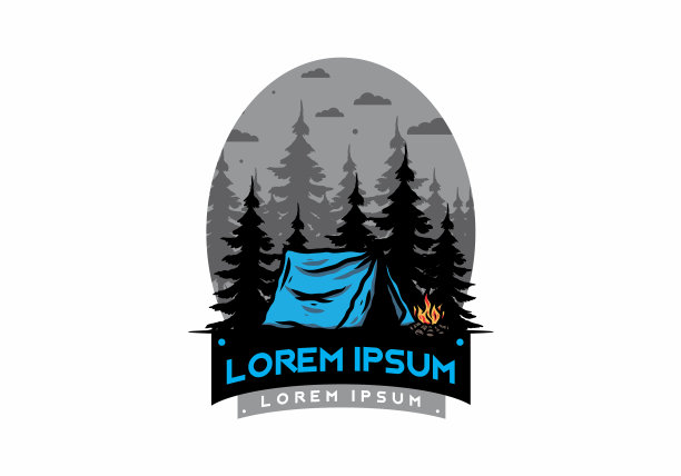 午夜带着篝火露营图片下载