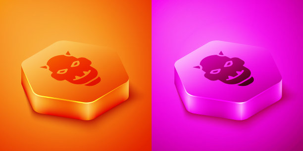 等距面具的魔鬼与角的图标图片下载