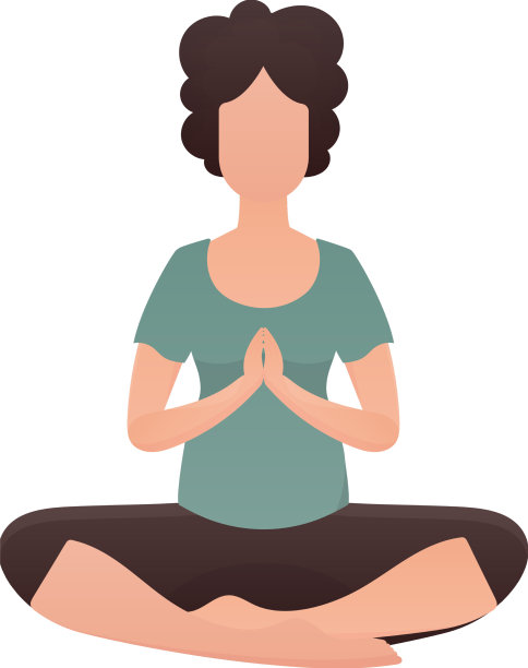 女子独自做瑜伽图片下载