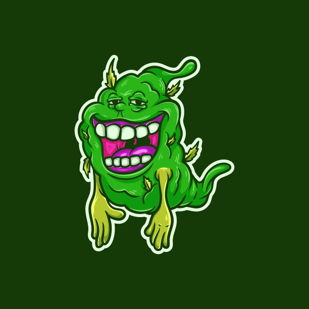 绿色杂草金块怪物图片下载