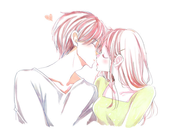 男人和女人试图接吻图片下载