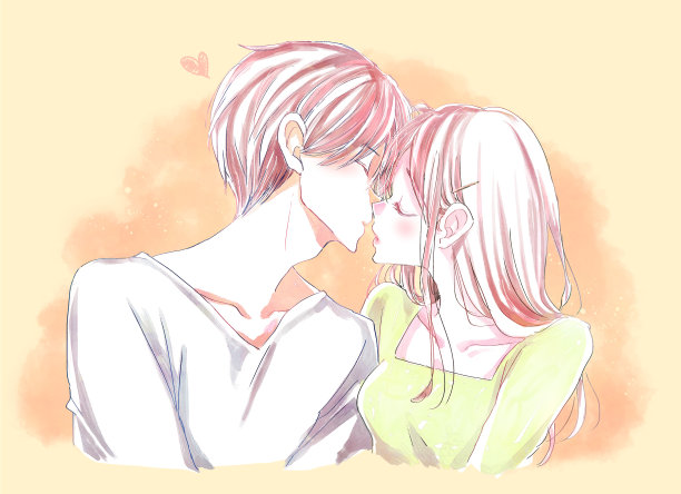 男人和女人试图接吻图片下载