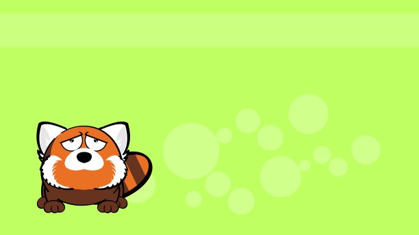 可爱的小熊猫球风格的人物卡通背景图片下载