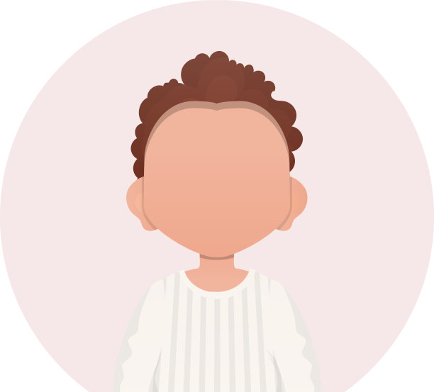 阿凡达的一个可爱的小男孩孤立卡通图片下载