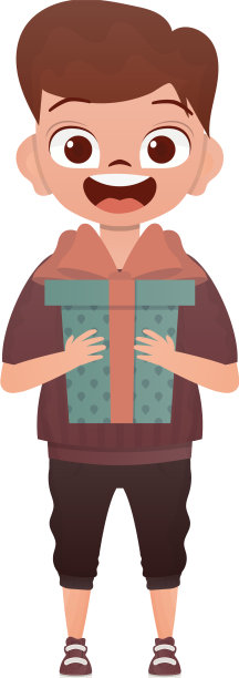 一个学龄前的小男孩被完整地描绘出来图片下载