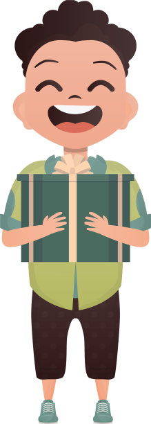 一个学龄前的小男孩被完整地描绘出来图片下载