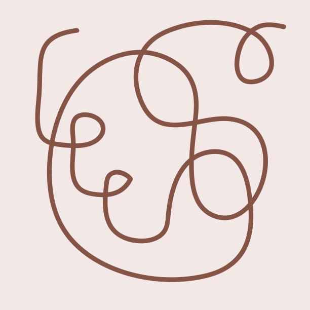 有机线条艺术背景。手绘棕色旗帜。用于社交媒体张贴，网页，促销横幅，广告和家居装饰。矢量插图，平面设计图片下载