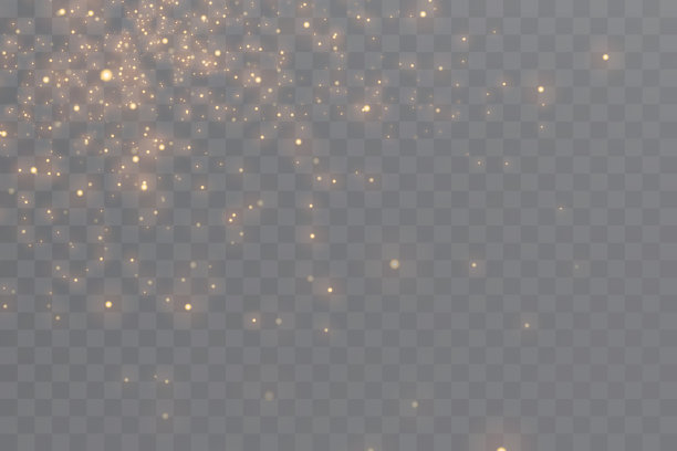 光的效果。闪光粒子的背景。透明背景上的闪亮元素。圣诞装饰。图片下载