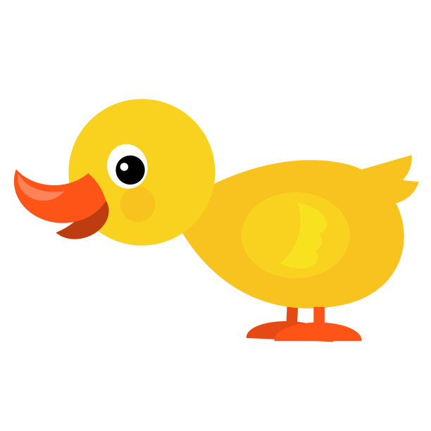 卡通场景与快乐的鹅在白色背景插图的孩子图片下载