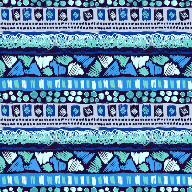 草图模式。部落涂鸦装饰。手绘效果图。无缝阿兹特克织物设计，室内元素，壁纸，纸张背景和印刷产品的纹理。图片下载