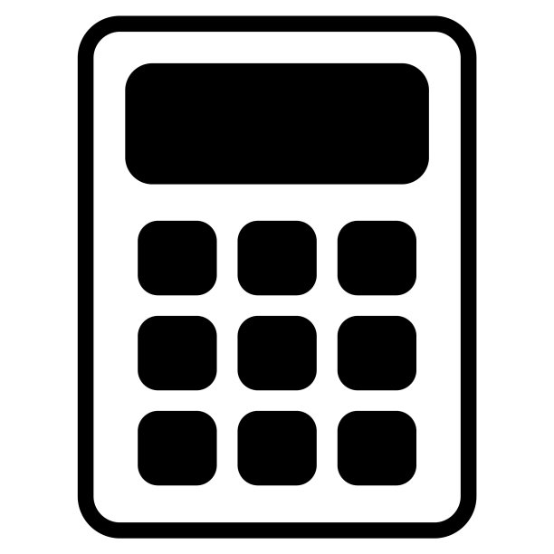计算器图标孤立在白色背景图片下载