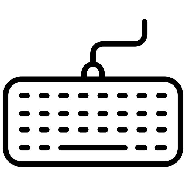 键盘线图标孤立在白色背景图片下载