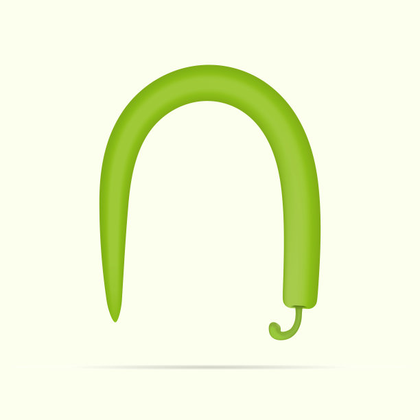 N字母绿色辣椒辣椒设计。向量蔬菜字体健康和素食设计，自然模板，蔬菜标志和更多图片下载