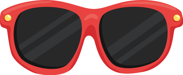 红色夏日墨镜配饰图片下载