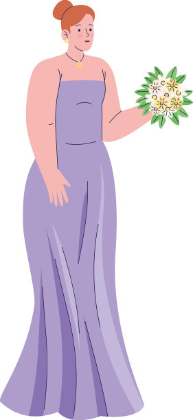 伴娘举着新娘捧花图片下载