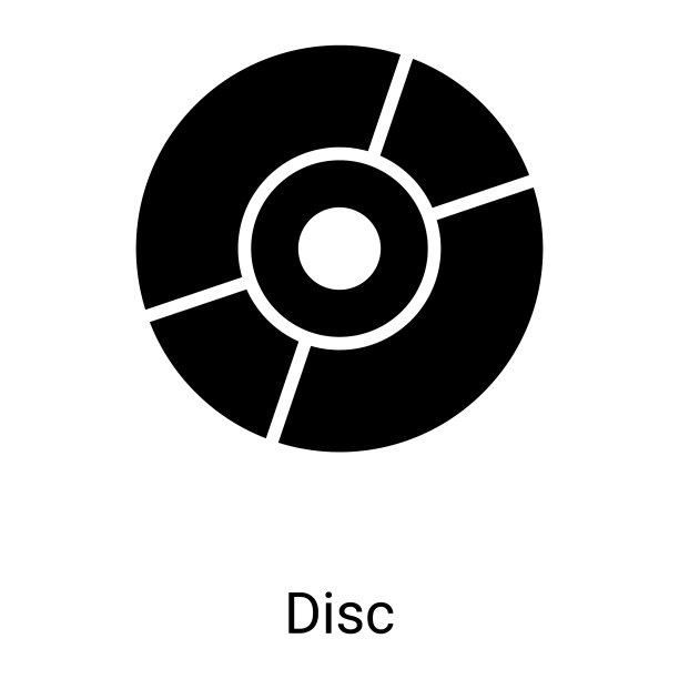 光盘，CD 字形图标，在白色背景上隔离图片下载