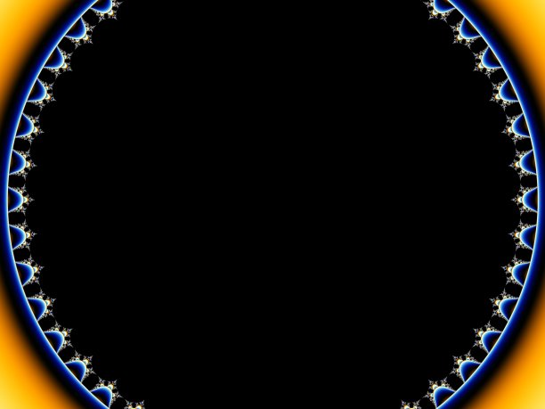 分形图。带有装饰的黑色空圈图片下载