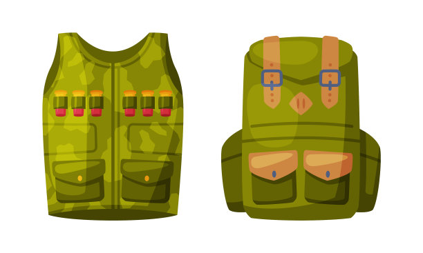 绿色无袖背心和背包一样图片下载