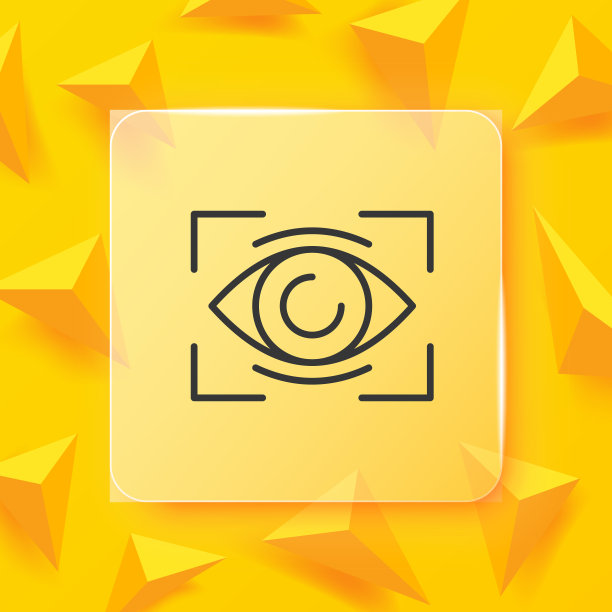 眼睛扫描线图标。虹膜扫描，生物识别，框架，扫描仪，识别，隐私，保护，私人数据，dna。生物统计学概念。Glassmorphism风格。矢量线图标的业务和广告图片下载