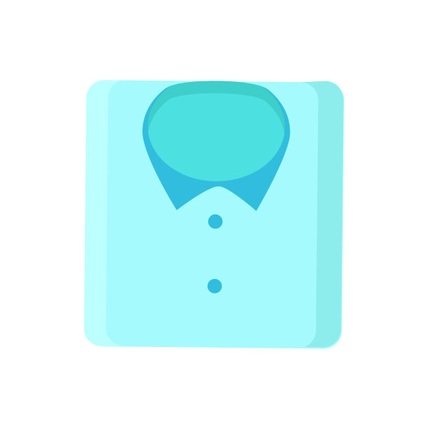 折叠衬衫图标孤立在白色卡片图片下载