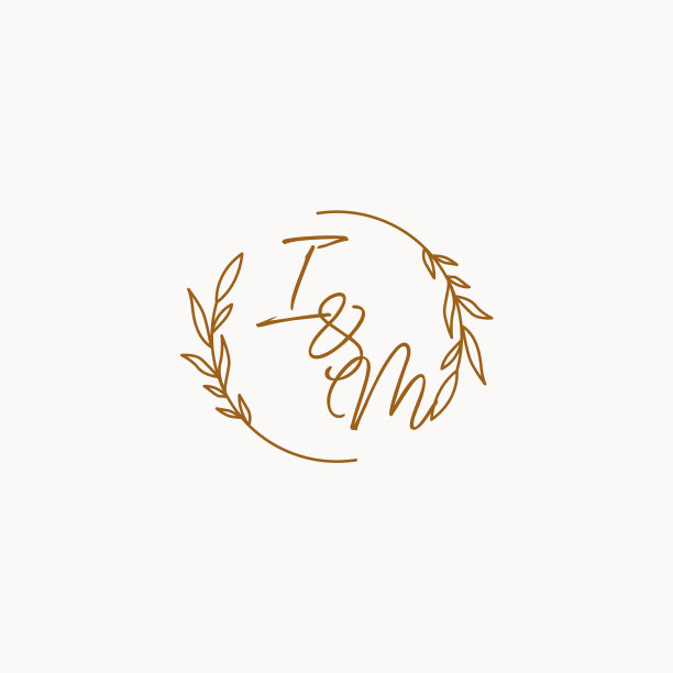 我的婚礼首字母标志设计图片下载