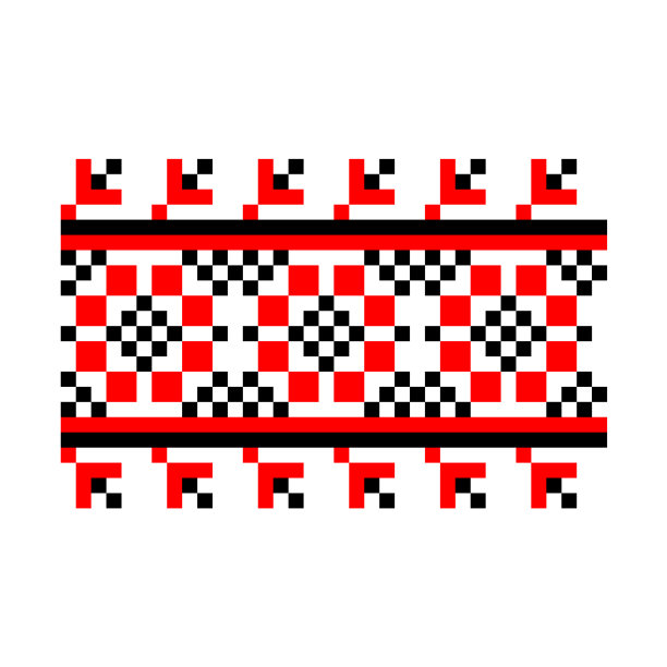 像素化图案vyshyvanka传统民族图片下载