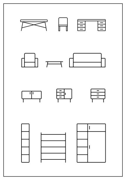平板家具图标图片下载