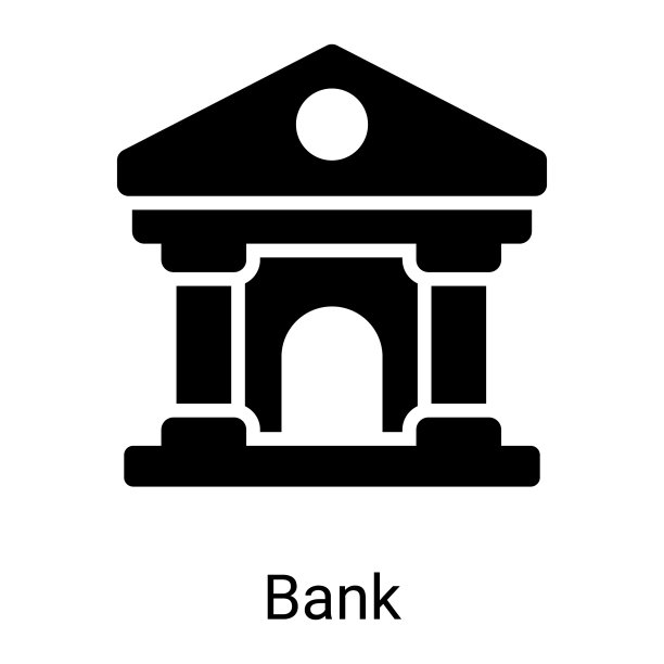 艺术博物馆字形图标孤立在白色背景图片下载