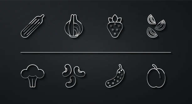 固定线新鲜黄瓜西兰花西红柿豆类图片下载