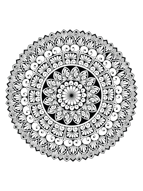 曼荼罗形状的圆形图案图片下载