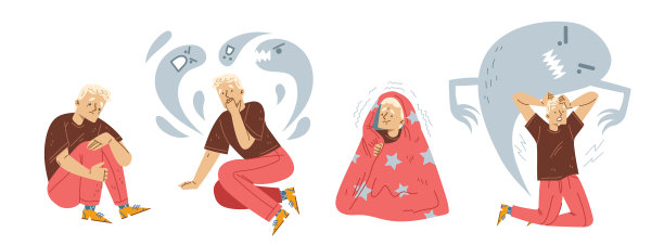 受惊吓的人患有恐慌症图片下载