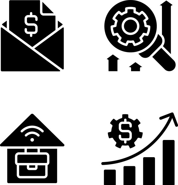 公司管理结构黑色字形图标图片下载