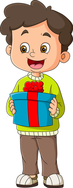 快乐的人拿着大箱子图片下载