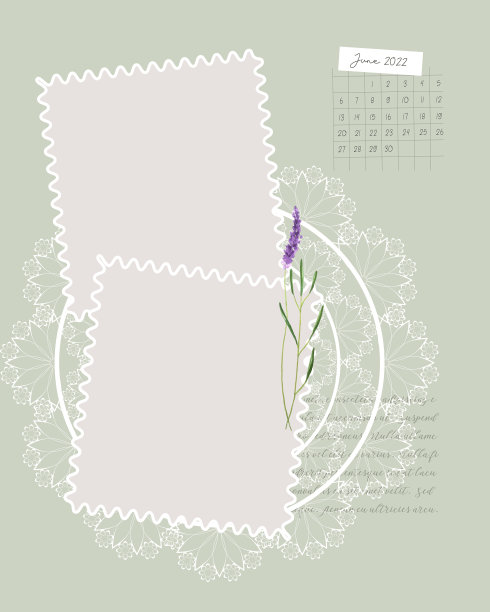 2022年6月日历与食谱待办事项清单提醒图片下载