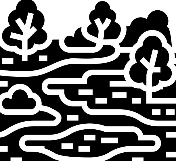 沼泽自然字形图标图片下载