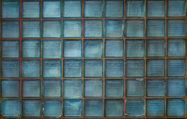 玻璃立方体墙，图案无缝。图片下载