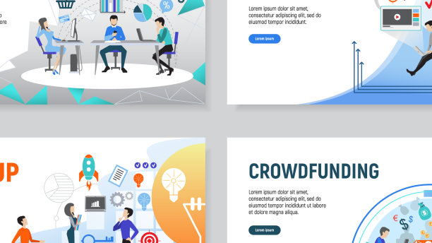 一套互联网的创意网站模板图片下载