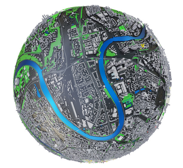 小星球上的城市。体系结构概念图片下载