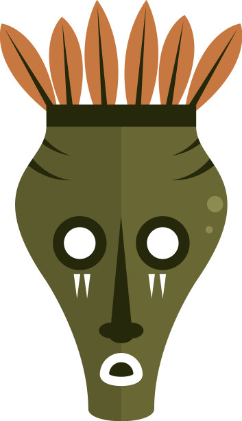 非洲羽毛面具图片下载