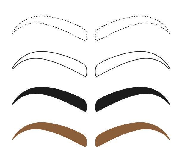 眉毛描白底图片下载