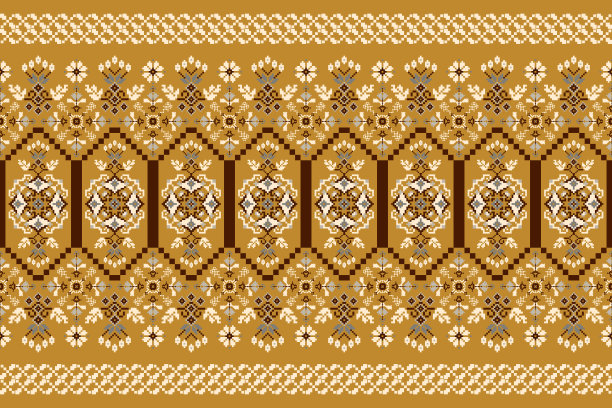 精美花卉十字绣刺绣图片下载