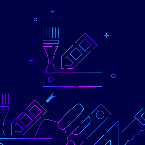 彩色风扇渐变线图标图片下载