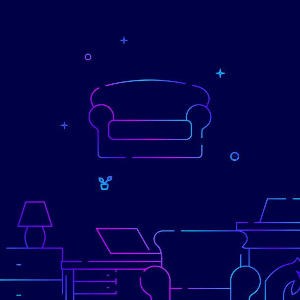 软沙发渐变线条图标图片下载