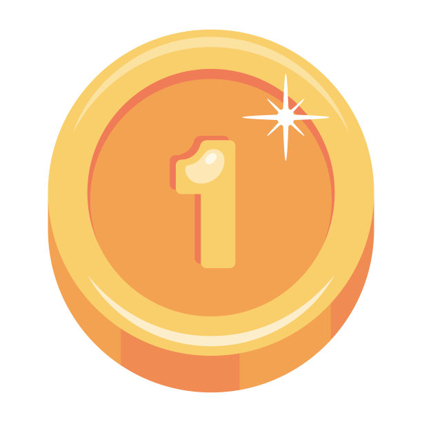 数字硬币的可编辑平面图标图片下载